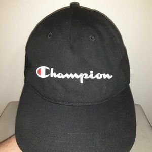 Champion Men's Black Logo Cap